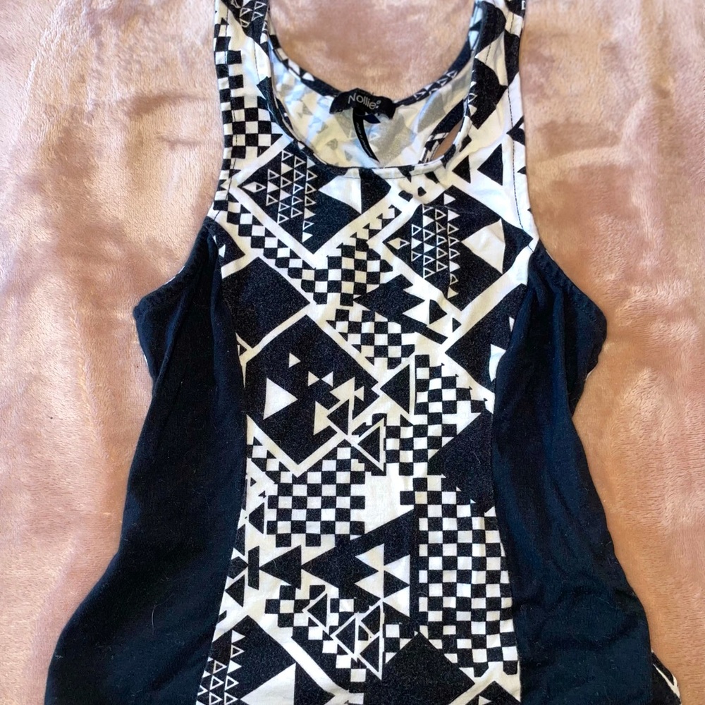 Tribal racer back tank top